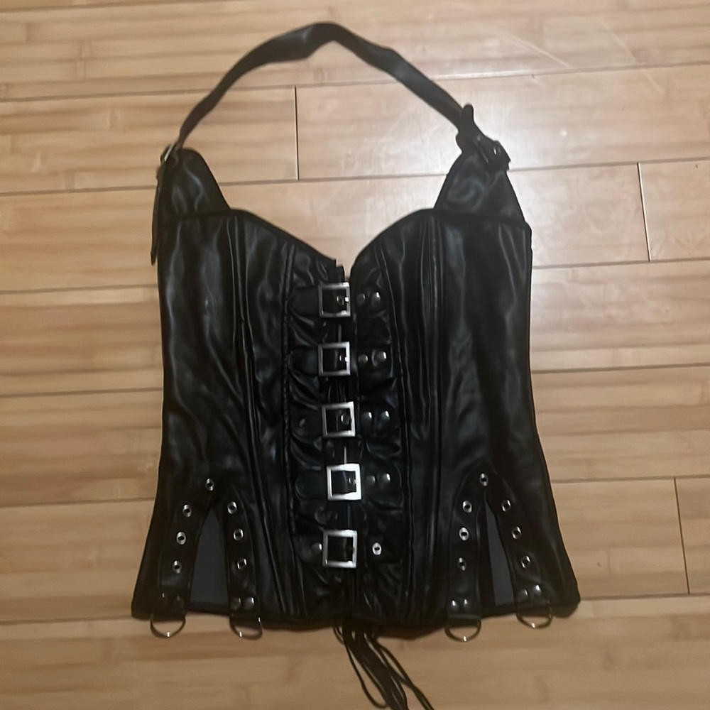 Pleather corset